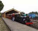 ZB 2-6-2 Spitfire waits with the first train of the day at Aylsham (30/05/2003)