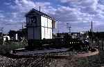 ‘Samson’ is turned at Wroxham in front of the British Rail signalbox   (05/08/1990)