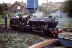 Visiting ‘River Esk’ runs onto the turntable at Aylsham durung the 1996 Gala   (01/09/1996)