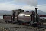 ‘Palmerston’ heads for the locomotive shed at the end of the day, Boston Lodge.       (30/04/2005)