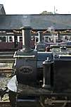 Three traditional Fairlie front ends, Harbour station.       (30/04/2005)