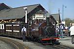 ‘Palmerston’ is ready to depart from Harbour station with another train.        (01/05/2005)