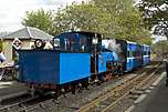 Waiting for an up train in the sun, B class No 19 at Minffordd.       (02/05/2005)