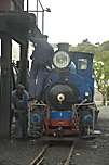 Tindharia or Harbour Station?  The Darjeeling B Class 0-4-0ST takes a rest by the water tower.        (02/05/2005)