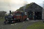 ‘David Lloyd George’ is prepared at Boston Lodge shed.       (15/10/2005)