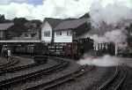 ‘Stanhope’ and ‘Prince’ leave the loop at Harbour Station with an up mixed freight train   (05/05/2003)