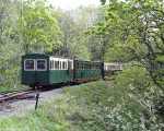 The tail of the vintage train leaves Tanybwlch   (04/05/2003)