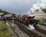 ‘David Lloyd George’ departs from Porthmadog with a vintage train   (04/05/2003)