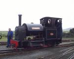 Visiting Kerr Stuart Tattoo class locomotive, ‘Stanhope’ at Boston Lodge.   (04/05/2003)