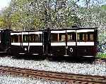 The two Small Birmingham carriages that form part of the Victorian set, nos 2 & 5 stand in the siding at Tanybwlch.   (01/05/2004)