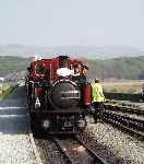‘David Lloyd George’ runs into Harbour station in late afternoon sunshine.   (01/05/2004)