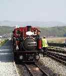 ‘David Lloyd George’ runs into Harbour station in late afternoon sunshine.   (01/05/2004)