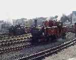 Double Fairlie ‘David Lloyd George’ and Alco ‘Mountaineer’ in the evening sun at Harbour station.   (01/05/2004)