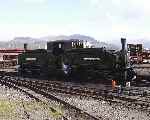 The ‘Square’ - ‘Earl of Merioneth’ is prepared for it's duties in Boston Lodge yard.   (03/05/2004)