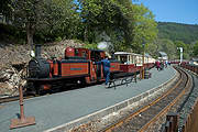 ‘David Lloyd George’ waits at Tanybwlch with a down train       (05/05/2007)