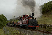 ‘Prince’ runs smartly uphill past Bunny’s Crossing with the stock of the gravity train       (07/05/2007)