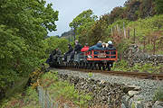 A gravity slate train runs downhill past Bunny’s Crossing       (07/05/2007)