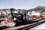 ‘Blanche’ leaves the loop at Porthmadog while running round   (21/09/1996)