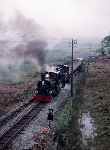 ‘Blanche’ leads ‘Mountaineer’ towards Rhoslyn Bridge, Dduallt   (04/05/1997)