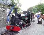 Taking water at Tanybwlch on an up train   (30/07/2001)