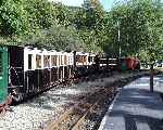 The Victorian train is shunted into the sidings at Tanybwlch (28/09/2003)