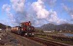 David Lloyd George with the first up train of the day on the Cob   (12/10/2002)