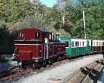 Taliesin simmers in the siding at Tanybwlch   (12/10/2002)