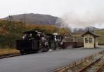 Linda & Blanche pass Tanygrisiau with a down train   (13/10/2002)