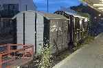 Harbour station was turned back 50 years as the platform road was filled with rusty slate waggons and weeds.   (24/09/2004)