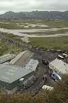 Boston Lodge and the Treath Mawr, Taliesin is in steam as spare engine while Harold shunts in the yard.   (26/09/2004)