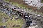 ‘The Supersonic Flea’, The Earl brings the stock of the Flying Flea into the carriage sidings.   (26/09/2004)