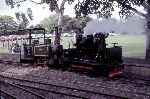 De Winton vertical boiler ‘Chaloner’ blows off alongside ‘Rishra’ at Pages Park   (10/09/1994)