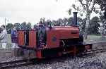 Quarry Hunslet ‘Alice’ newly restored stands on the siding at Pages Park station   (10/09/1994)