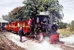 O&K 0-4-0WT ‘PC Allen’ eases away towards the headshunt with it's rake of empty stock   (07/09/2003)