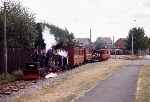 ‘Chaloner’ and ‘Taffy’ head up the hill after crossing Appenine Way with the 13:00 from Pages Park.   (07/09/2003)