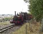 ‘Alice’ and ‘PC Allen’ leave Pages Park with the 2:10 departure for Stonehenge Works    (07/09/2003)