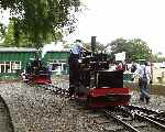 After arriving at Pages Park, Taffy follows Chaloner onto the loco release (07/09/2003)