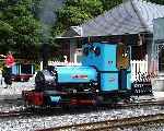 Another view of ‘Thomas Bach’ at Gilfach Ddu.  ‘Thomas Bach’ has a slightly larger cab than other Quarry Hunslets.   (06/08/2003)