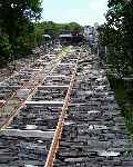 Looking up the bottom Vivian incline towards the winding house.   (06/08/2003)