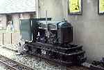 Fordson/Muir Hill tractor ‘Quarryman’ stands inside Ravenglass station   (10/07/1985)