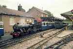 ‘River Esk’ standing with train at Ravenglass station   (29/06/2000)