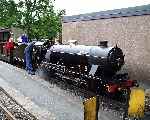 ‘River Esk’ stands in the platform at Eskdale   (29/06/2000)