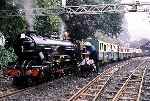 4-8-2 ‘Samson’ is attended to before departure from Hythe station   (04/08/1982)