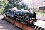 ‘Hurricane’ stands on the turntable at Hythe station   (04/08/1982)