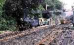 ‘Hurricane’ strengthens its train, shunting additional carriages at Hythe station   (04/08/1982)