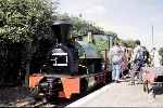 ‘Melior’ waits in the platform at Kemsley Down ready to depart with next train to Sittingbourne   (28/07/1996)