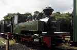 Bagnall 0-6-2T ‘Superb’ gleams in the sun, Hudson Hunslet diesel ‘Victor’ stands beyond   (28/07/1996)