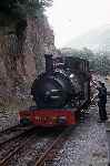 ‘Sir Haydn’ negotiates the bottom end turnout at Nant Gwernol   (31/07/1981)