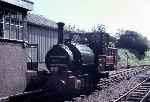 ‘Talyllyn’ stands outside the ground frame at Pendre, late in the day   (02/08/1981)