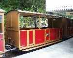 Pendre built open carriage No 11 under the canopy at Abergynolwyn. (29/07/2001)